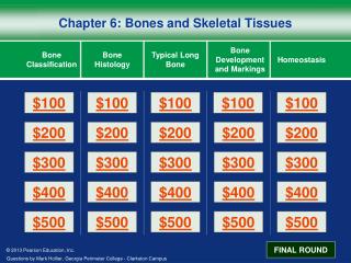 Chapter 6: Bones and Skeletal Tissues