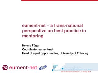 eument-net – a trans-national perspective on best practice in mentoring