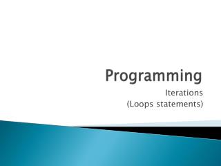 Programming