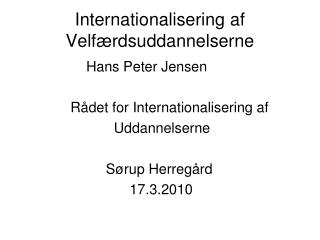 Internationalisering af Velfærdsuddannelserne