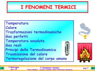 I FENOMENI TERMICI