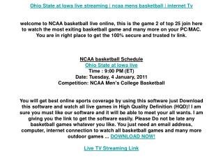 Ohio State at Iowa live streaming | ncaa mens basketball | i