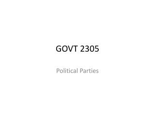 GOVT 2305