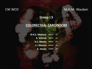 COLORECTAAL CARCINOOM