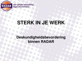 STERK IN JE WERK