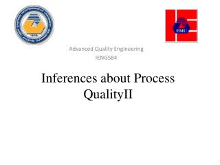 Inferences about Process QualityII