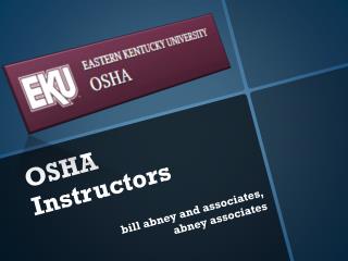 OSHA Instructors