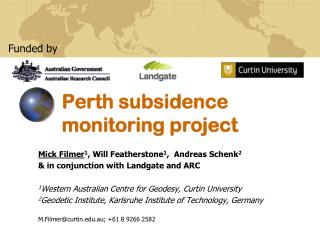 Perth subsidence monitoring project