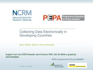 Collecting Data Electronically in Developing Countries