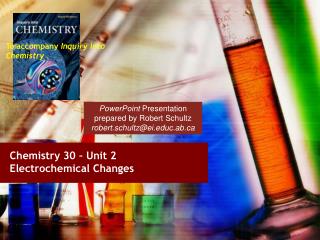 Chemistry 30 – Unit 2 Electrochemical Changes