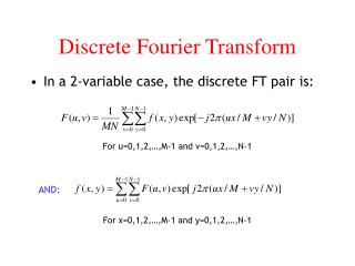 Discrete Fourier Transform