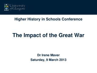 Higher History in Schools Conference