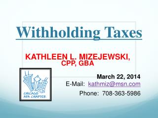 Withholding Taxes