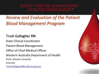 Review and Evaluation of the Patient Blood Management Program