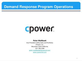 Demand Response Program Operations