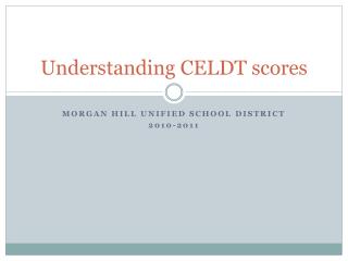 Understanding CELDT scores