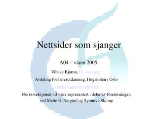 Nettsider som sjanger