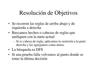 Resolución de Objetivos