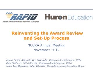 Reinventing the Award Review and Set-Up Process