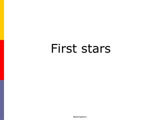 First stars