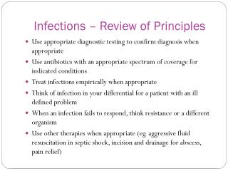Infections – Review of Principles