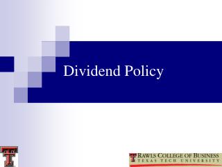 Dividend Policy