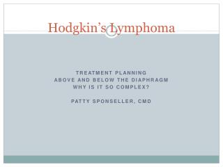 Hodgkin’s Lymphoma