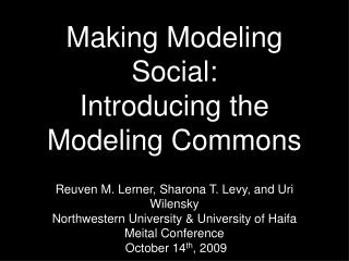 Making Modeling Social: Introducing the Modeling Commons