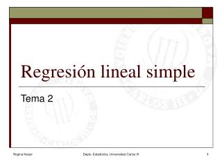 Regresión lineal simple