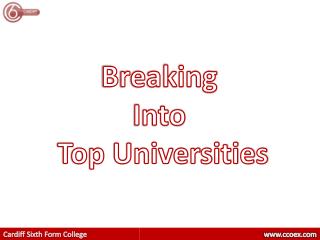Breaking Into Top Universities