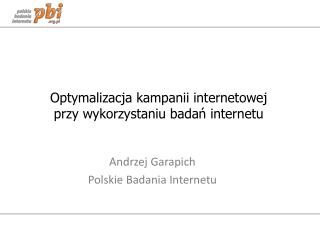 Optymalizacja kampanii internetowej przy wykorzystaniu badań internetu