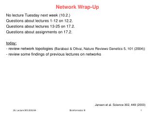 Network Wrap-Up
