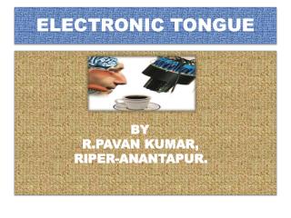 ELECTRONIC TONGUE