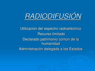 RADIODIFUSIÓN