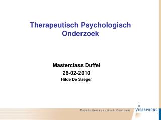 Therapeutisch Psychologisch Onderzoek