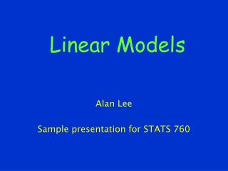 Linear Models