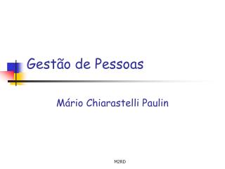 Gestão de Pessoas