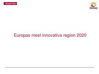 Europas mest innovativa region 2020