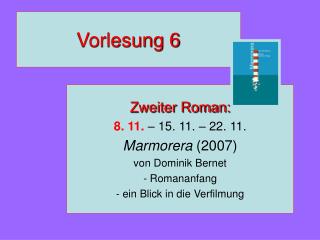 Vorlesung 6