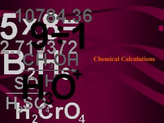 Chemical Calculations