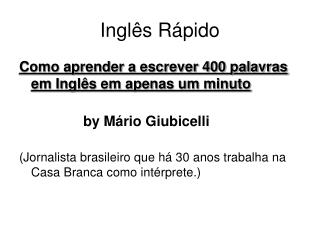 Inglês Rápido