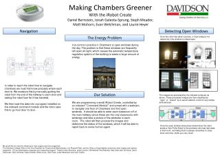Making Chambers Greener With the iRobot Create