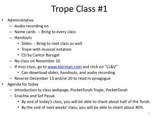Trope Class #1