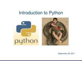 Introduction to Python