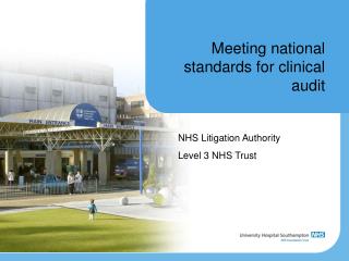 Meeting national standards for clinical audit