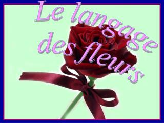 Le langage des fleurs