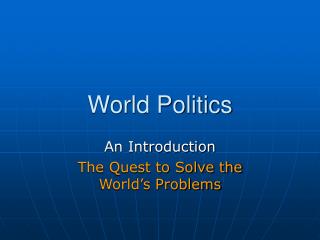 World Politics
