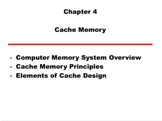 Chapter 4 Cache Memory