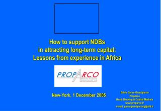 How to support NDBs in attracting long-term capital: Lessons from experience in Africa