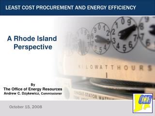 LEAST COST PROCUREMENT AND ENERGY EFFICIENCY